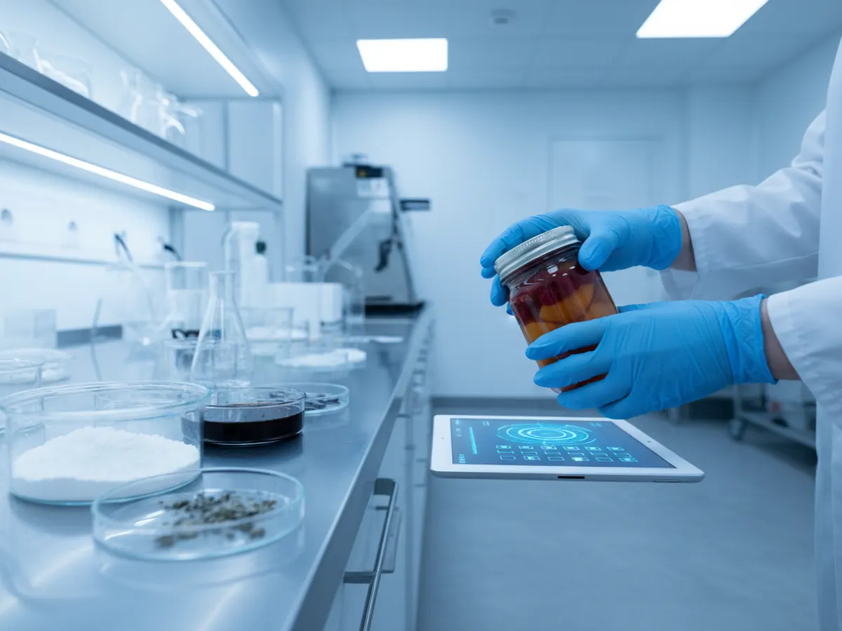 Control de calidad de un producto alimentario en laboratorio